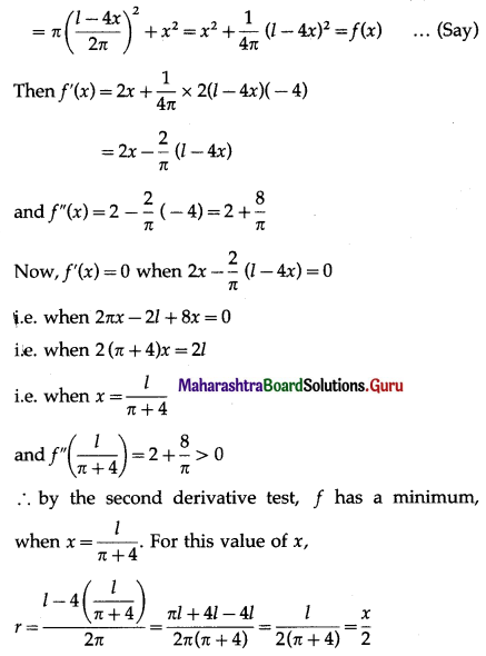 Maharashtra Board 12th Maths Solutions Chapter 2 Applications of Derivatives Miscellaneous Exercise 2 II Q17