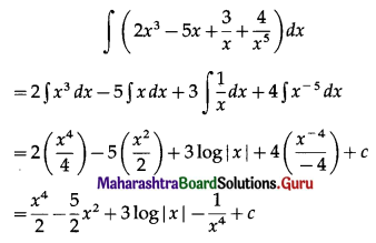 Maharashtra Board 12th Maths Solutions Chapter 3 Indefinite Integration Ex 3.1 I (iv)