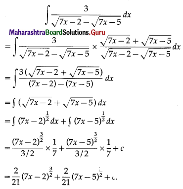 Maharashtra Board 12th Maths Solutions Chapter 3 Indefinite Integration Ex 3.1 III (x)