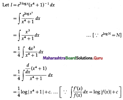 Maharashtra Board 12th Maths Solutions Chapter 3 Indefinite Integration Ex 3.2(A) I Q12