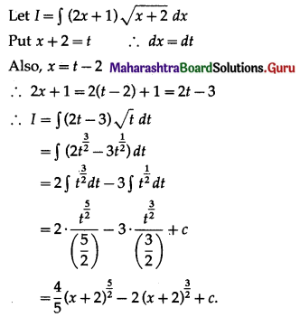 Maharashtra Board 12th Maths Solutions Chapter 3 Indefinite Integration Ex 3.2(A) I Q19