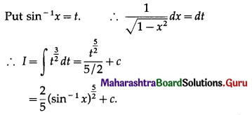 Maharashtra Board 12th Maths Solutions Chapter 3 Indefinite Integration Ex 3.2(A) I Q2
