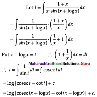 Maharashtra Board 12th Maths Solutions Chapter 3 Indefinite Integration Ex 3.2(A) I Q3