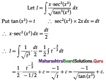 Maharashtra Board 12th Maths Solutions Chapter 3 Indefinite Integration Ex 3.2(A) I Q4