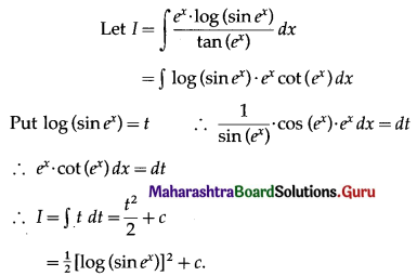 Maharashtra Board 12th Maths Solutions Chapter 3 Indefinite Integration Ex 3.2(A) I Q7