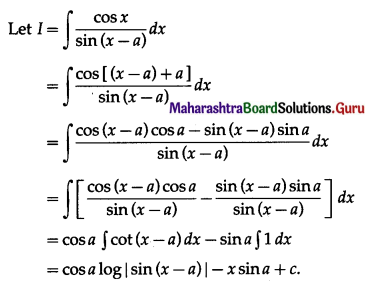 Maharashtra Board 12th Maths Solutions Chapter 3 Indefinite Integration Ex 3.2(A) II Q2