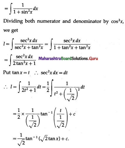 Maharashtra Board 12th Maths Solutions Chapter 3 Indefinite Integration Ex 3.2(B) I Q19.1