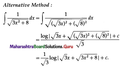Maharashtra Board 12th Maths Solutions Chapter 3 Indefinite Integration Ex 3.2(B) I Q4.1