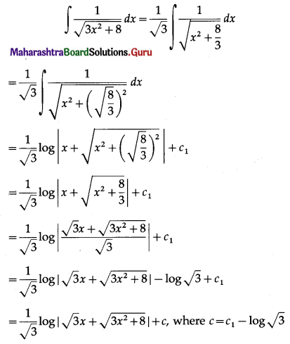 Maharashtra Board 12th Maths Solutions Chapter 3 Indefinite Integration Ex 3.2(B) I Q4