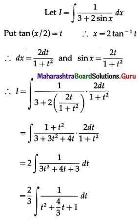 Maharashtra Board 12th Maths Solutions Chapter 3 Indefinite Integration Ex 3.2(B) II Q1