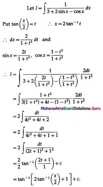 Maharashtra Board 12th Maths Solutions Chapter 3 Indefinite Integration Ex 3.2(B) II Q4
