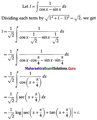 Maharashtra Board 12th Maths Solutions Chapter 3 Indefinite Integration Ex 3.2(B) II Q8