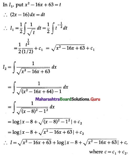 Maharashtra Board 12th Maths Solutions Chapter 3 Indefinite Integration Ex 3.2(C) Q6.2