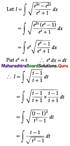 Maharashtra Board 12th Maths Solutions Chapter 3 Indefinite Integration Ex 3.2(C) Q9