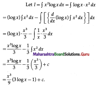 Maharashtra Board 12th Maths Solutions Chapter 3 Indefinite Integration Ex 3.3 I Q1