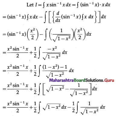 Maharashtra Board 12th Maths Solutions Chapter 3 Indefinite Integration Ex 3.3 I Q11
