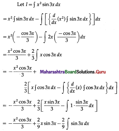 Maharashtra Board 12th Maths Solutions Chapter 3 Indefinite Integration Ex 3.3 I Q2