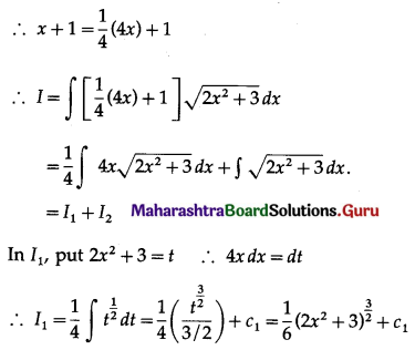 Maharashtra Board 12th Maths Solutions Chapter 3 Indefinite Integration Ex 3.3 II Q8