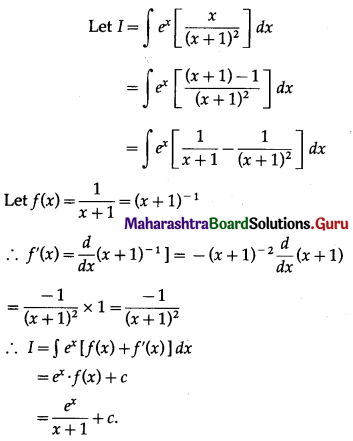 Maharashtra Board 12th Maths Solutions Chapter 3 Indefinite Integration Ex 3.3 III Q4
