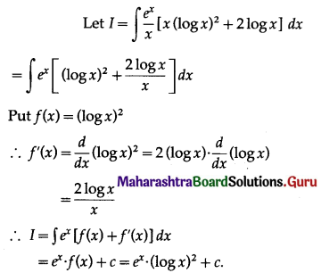 Maharashtra Board 12th Maths Solutions Chapter 3 Indefinite Integration Ex 3.3 III Q5