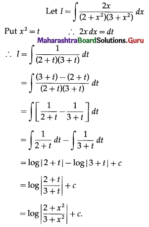 Maharashtra Board 12th Maths Solutions Chapter 3 Indefinite Integration Ex 3.4 Q11