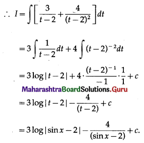 Maharashtra Board 12th Maths Solutions Chapter 3 Indefinite Integration Ex 3.4 Q17.2