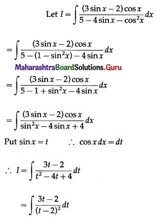Maharashtra Board 12th Maths Solutions Chapter 3 Indefinite Integration Ex 3.4 Q17