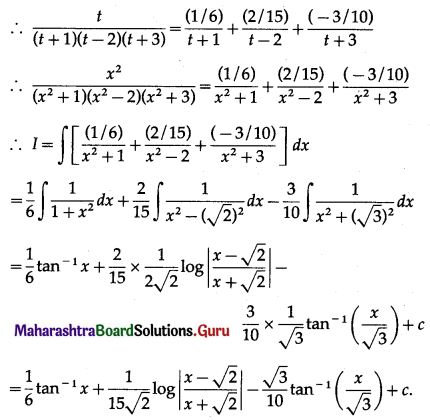 Maharashtra Board 12th Maths Solutions Chapter 3 Indefinite Integration Ex 3.4 Q2.2