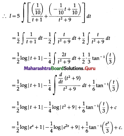 Maharashtra Board 12th Maths Solutions Chapter 3 Indefinite Integration Ex 3.4 Q22.1