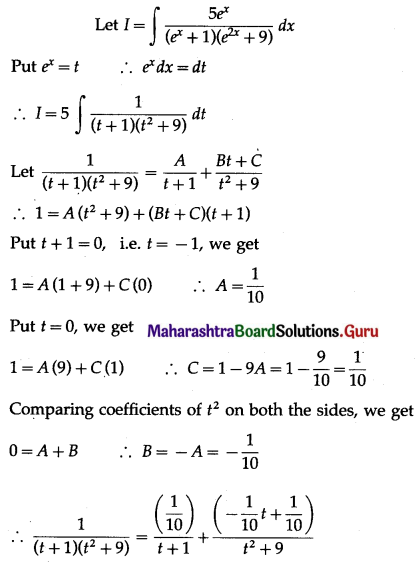 Maharashtra Board 12th Maths Solutions Chapter 3 Indefinite Integration Ex 3.4 Q22