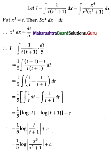 Maharashtra Board 12th Maths Solutions Chapter 3 Indefinite Integration Ex 3.4 Q8