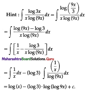 Maharashtra Board 12th Maths Solutions Chapter 3 Indefinite Integration Miscellaneous Exercise 3 I Q3