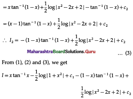 Maharashtra Board 12th Maths Solutions Chapter 3 Indefinite Integration Miscellaneous Exercise 3 III Q2.3