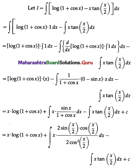 Maharashtra Board 12th Maths Solutions Chapter 3 Indefinite Integration Miscellaneous Exercise 3 III Q5