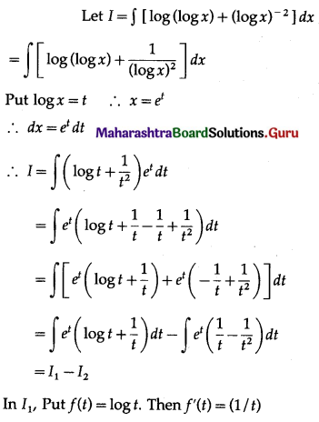 Maharashtra Board 12th Maths Solutions Chapter 3 Indefinite Integration Miscellaneous Exercise 3 III Q8