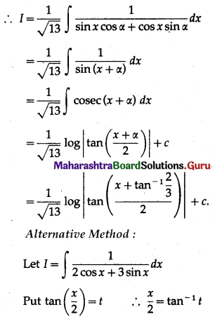 Maharashtra Board 12th Maths Solutions Chapter 3 Indefinite Integration Miscellaneous Exercise 3 III Q9.1