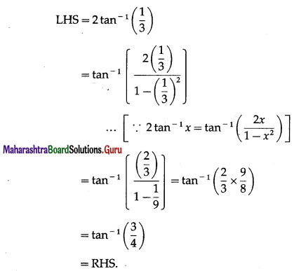 Maharashtra Board 12th Maths Solutions Chapter 3 Trigonometric Functions Ex 3.3 16
