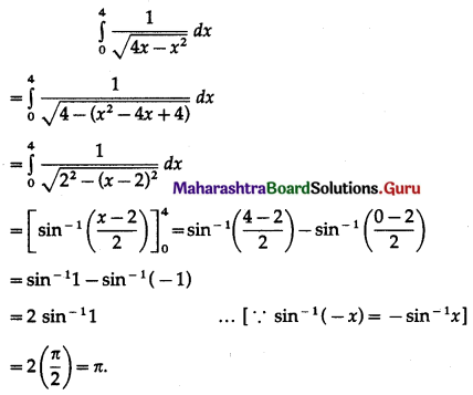 Maharashtra Board 12th Maths Solutions Chapter 4 Definite Integration Ex 4.2 I Q11