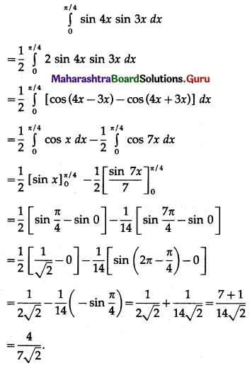 Maharashtra Board 12th Maths Solutions Chapter 4 Definite Integration Ex 4.2 I Q7