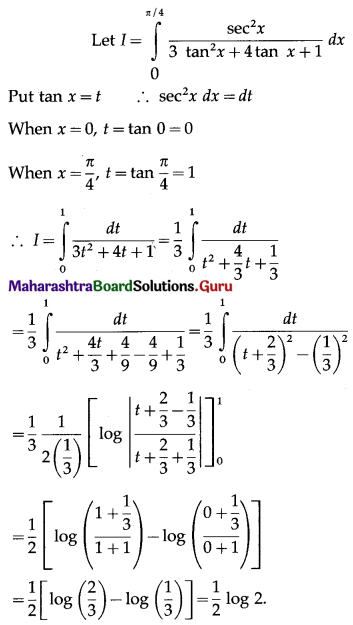Maharashtra Board 12th Maths Solutions Chapter 4 Definite Integration Ex 4.2 II Q2