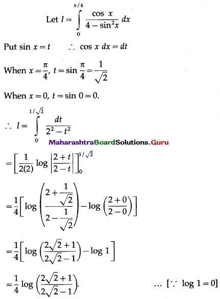 Maharashtra Board 12th Maths Solutions Chapter 4 Definite Integration Ex 4.2 II Q6