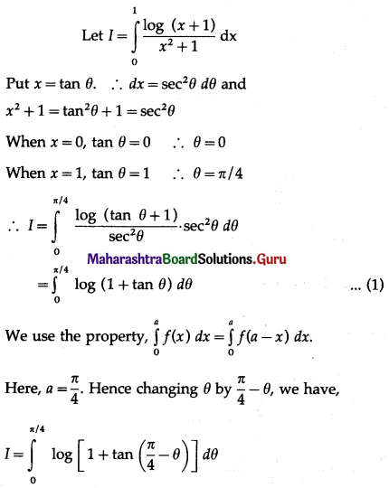 Maharashtra Board 12th Maths Solutions Chapter 4 Definite Integration Ex 4.2 III Q10