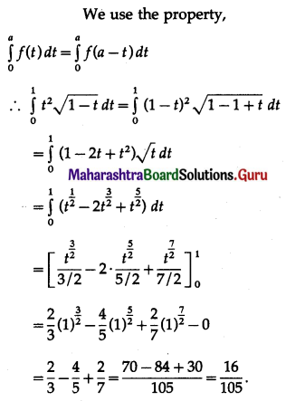 Maharashtra Board 12th Maths Solutions Chapter 4 Definite Integration Ex 4.2 III Q13