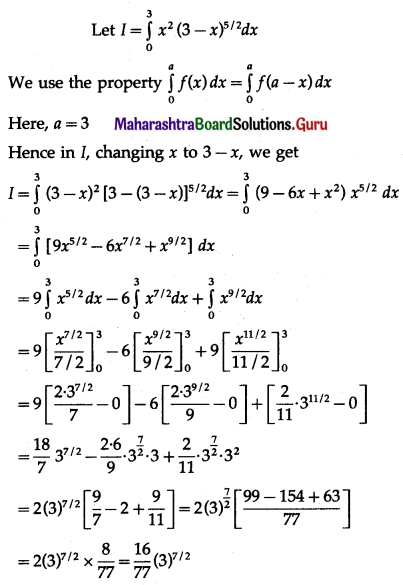 Maharashtra Board 12th Maths Solutions Chapter 4 Definite Integration Ex 4.2 III Q5