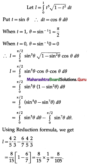 Maharashtra Board 12th Maths Solutions Chapter 4 Definite Integration Miscellaneous Exercise 4 II Q5