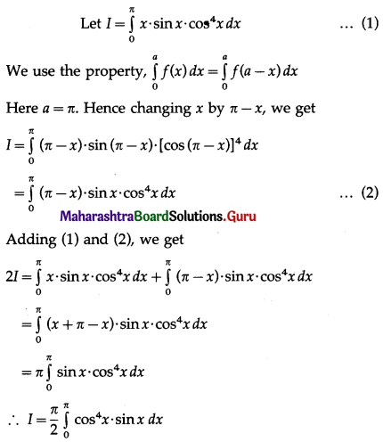 Maharashtra Board 12th Maths Solutions Chapter 4 Definite Integration Miscellaneous Exercise 4 II Q8