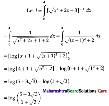 Maharashtra Board 12th Maths Solutions Chapter 4 Definite Integration Miscellaneous Exercise 4 III Q9