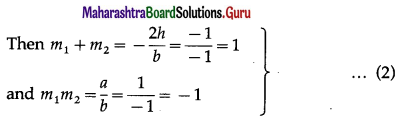Maharashtra Board 12th Maths Solutions Chapter 4 Pair of Straight Lines Ex 4.3 1