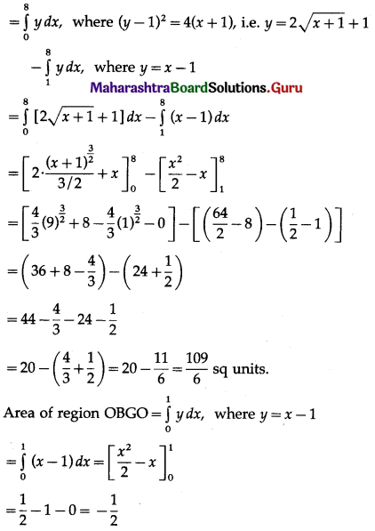 Maharashtra Board 12th Maths Solutions Chapter 5 Application of Definite Integration Miscellaneous Exercise 5 II Q8.2