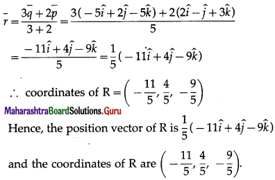 Maharashtra Board 12th Maths Solutions Chapter 5 Vectors Ex 5.2 1